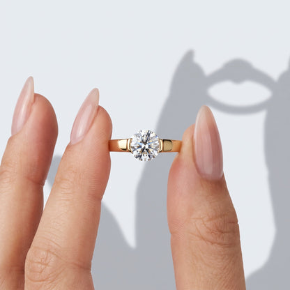 Marquise Swirl Solitaire Engagement Ring – 1 CT Lab Grown Diamond