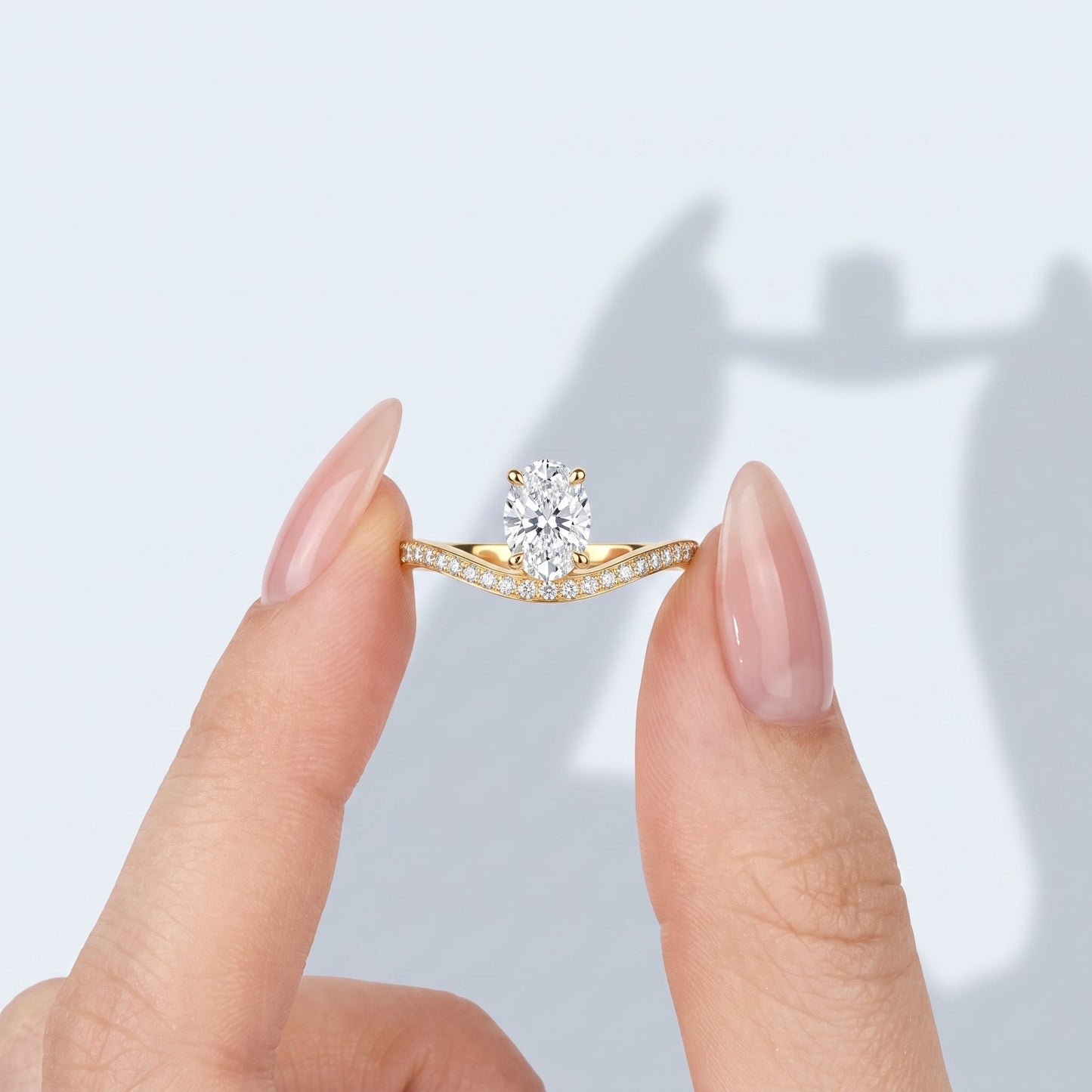 Marquise Swirl Solitaire Engagement Ring – 1 CT Lab Grown Diamond