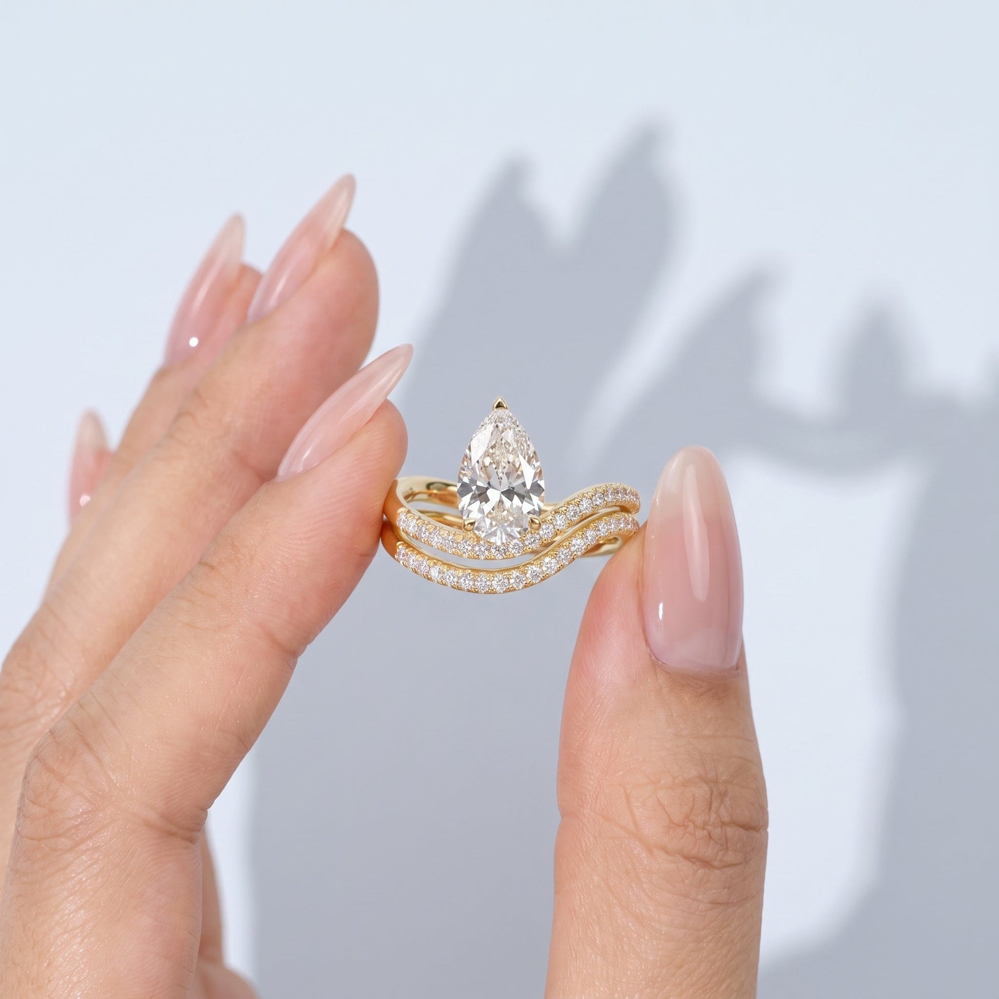 Marquise Swirl Solitaire Engagement Ring – 1 CT Lab Grown Diamond