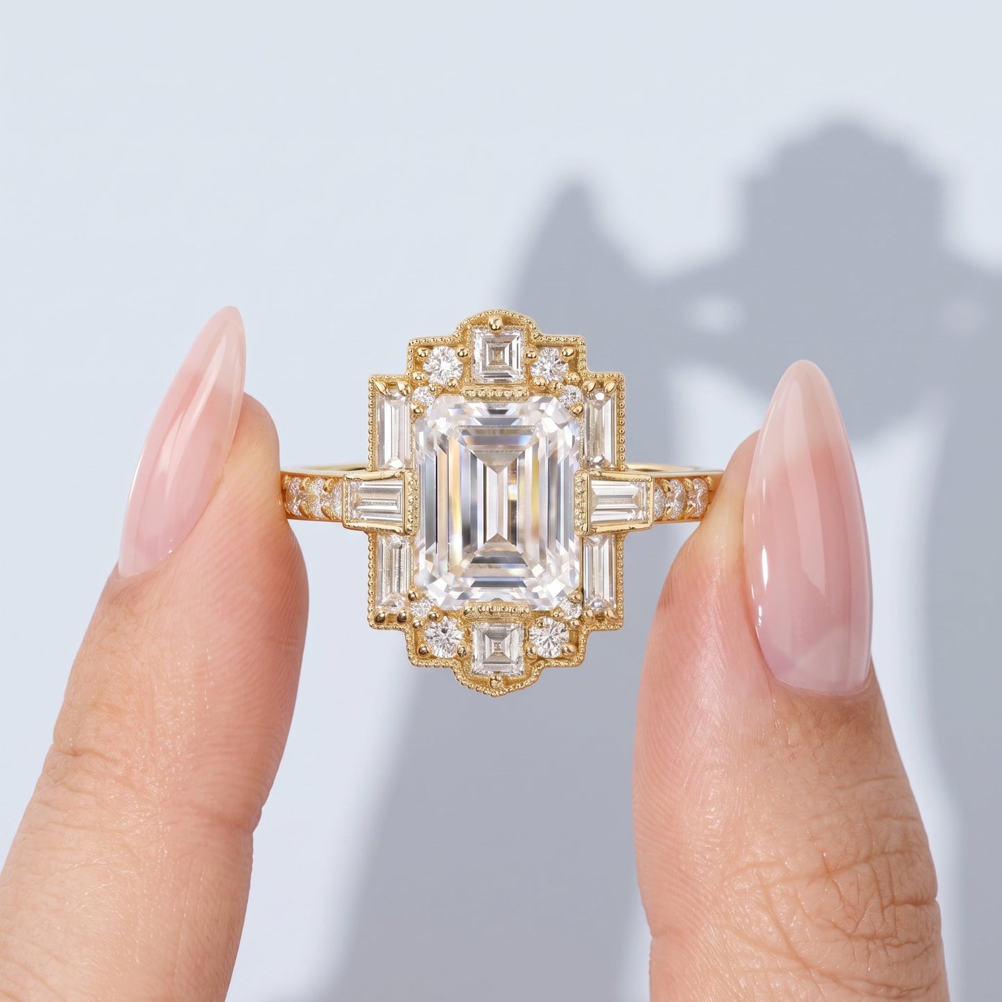 Marquise Swirl Solitaire Engagement Ring – 1 CT Lab Grown Diamond