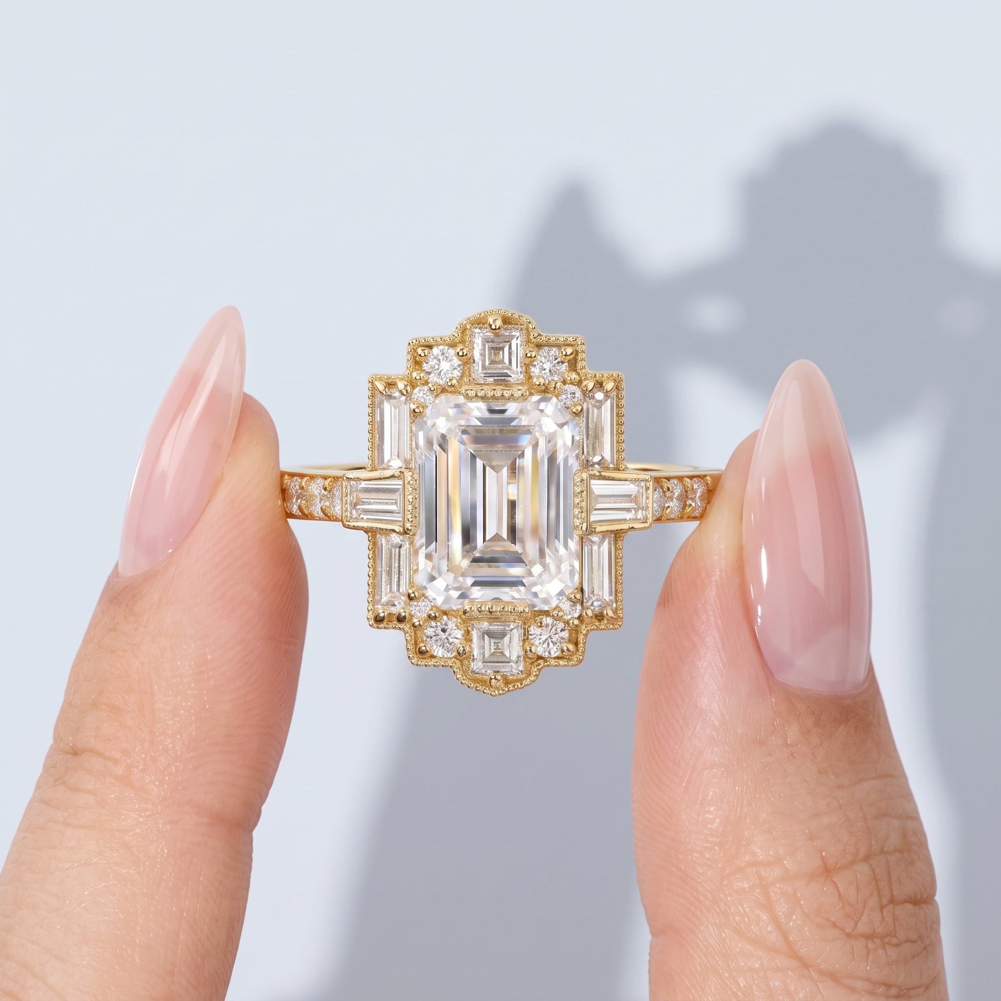 Marquise Swirl Solitaire Engagement Ring – 1 CT Lab Grown Diamond