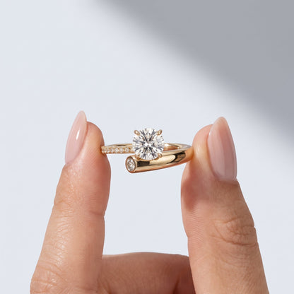 Marquise Swirl Solitaire Engagement Ring – 1 CT Lab Grown Diamond