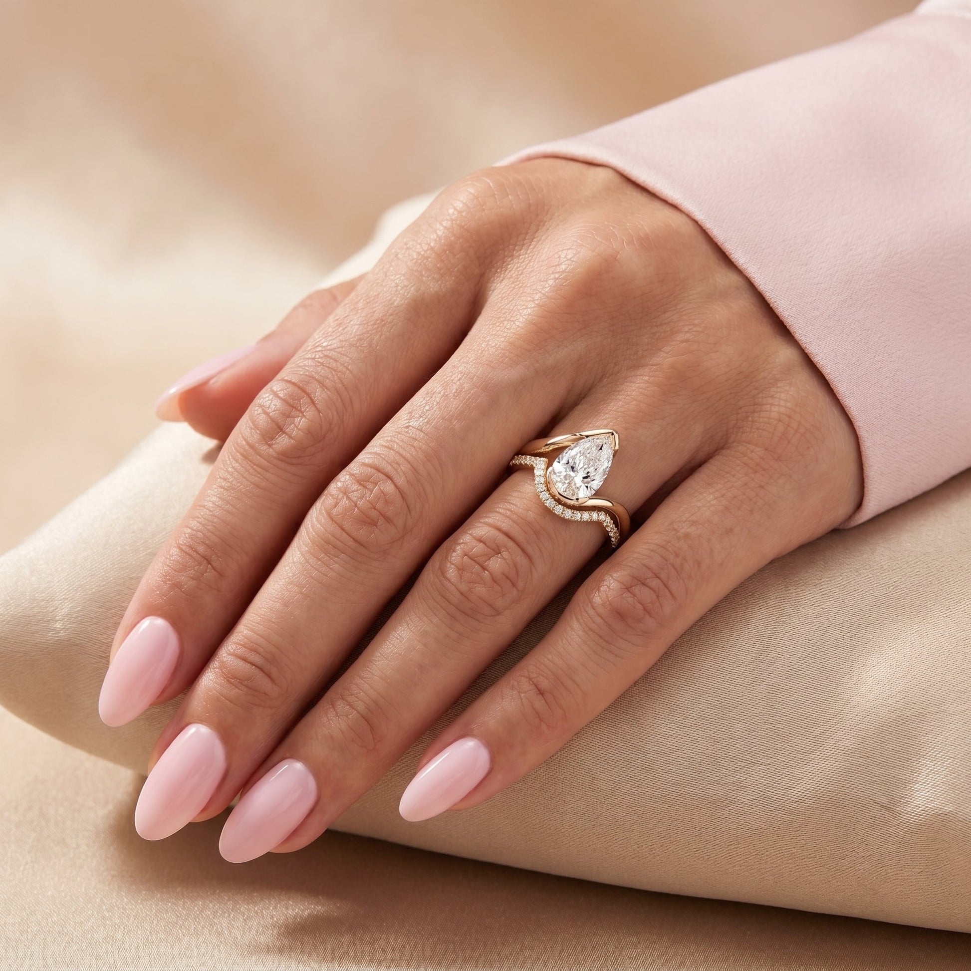 1.0 CT Round Solitaire Moissanite Diamond Bridal Ring Set