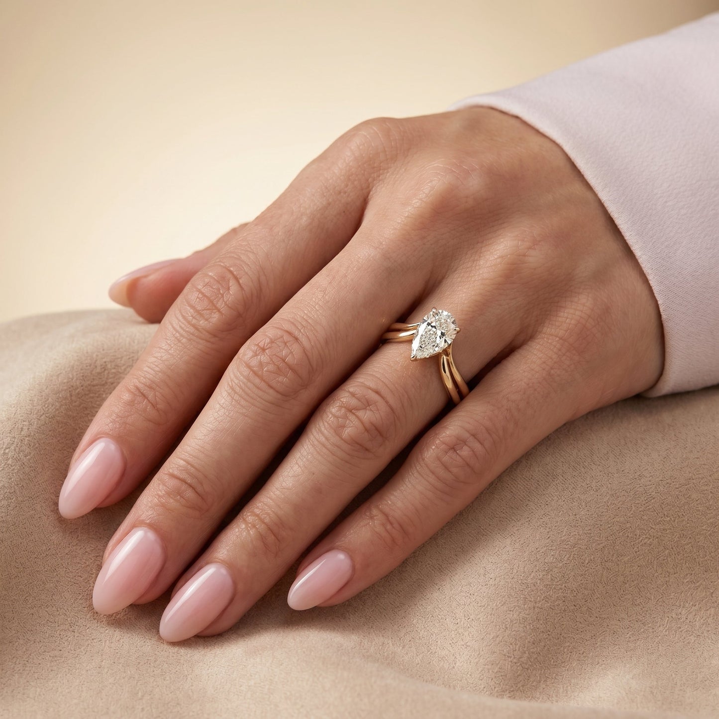 1.0 CT Round Solitaire Moissanite Diamond Bridal Ring Set