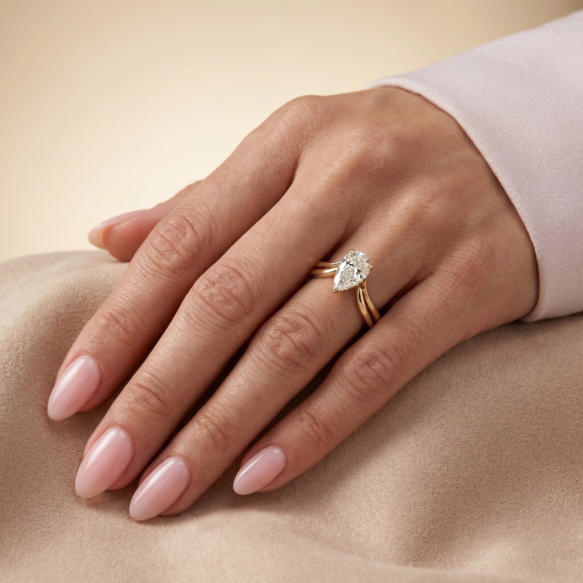 1.0 CT Round Solitaire Moissanite Diamond Bridal Ring Set