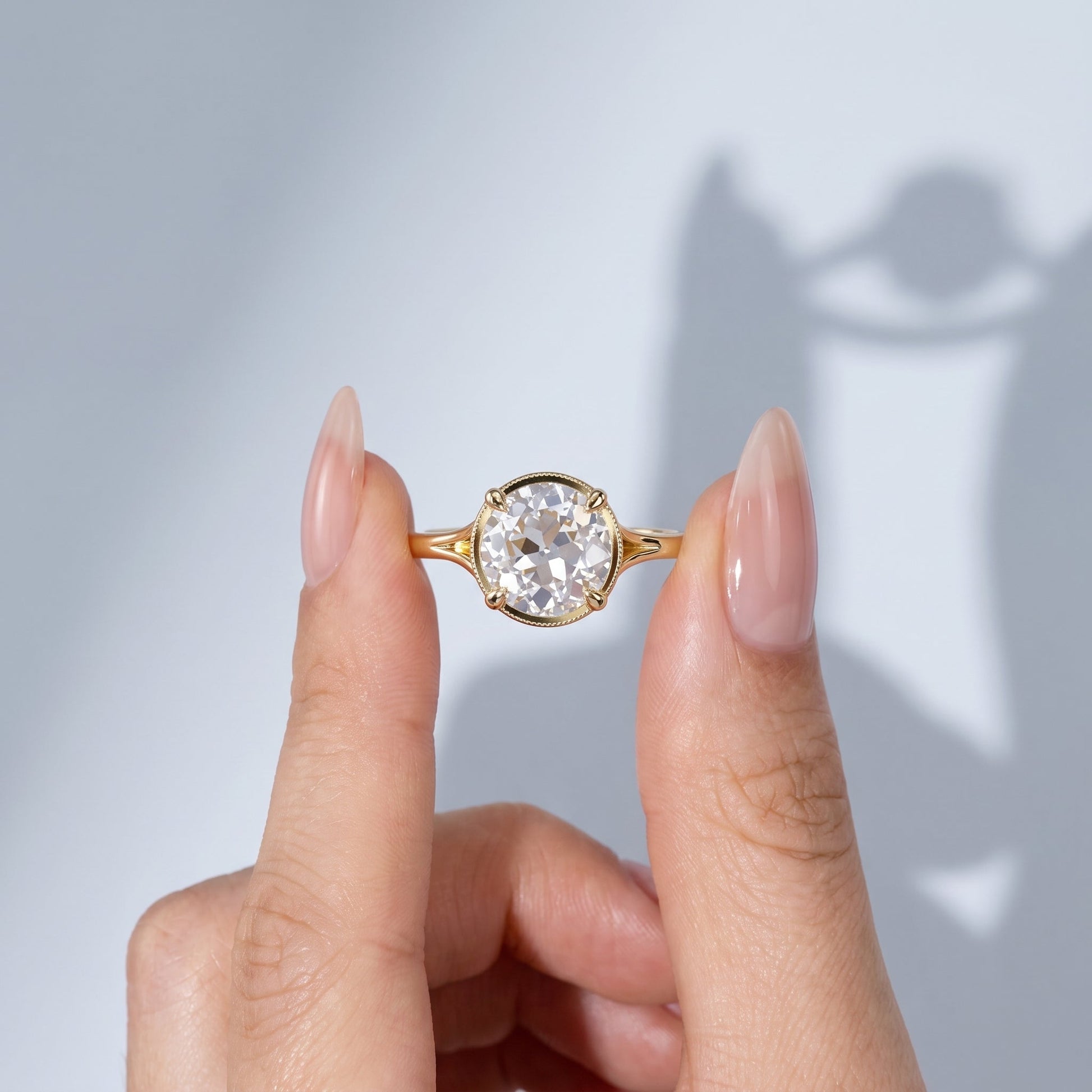 Marquise Swirl Solitaire Engagement Ring – 1 CT Lab Grown Diamond