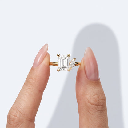 Marquise Swirl Solitaire Engagement Ring – 1 CT Lab Grown Diamond