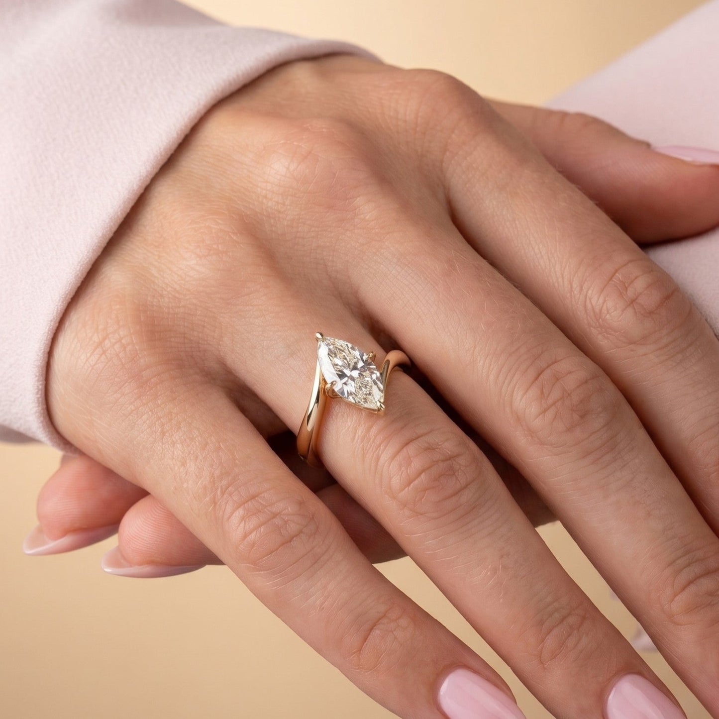 Oval Solitaire Engagement Ring – 2 CT Lab Grown Diamond