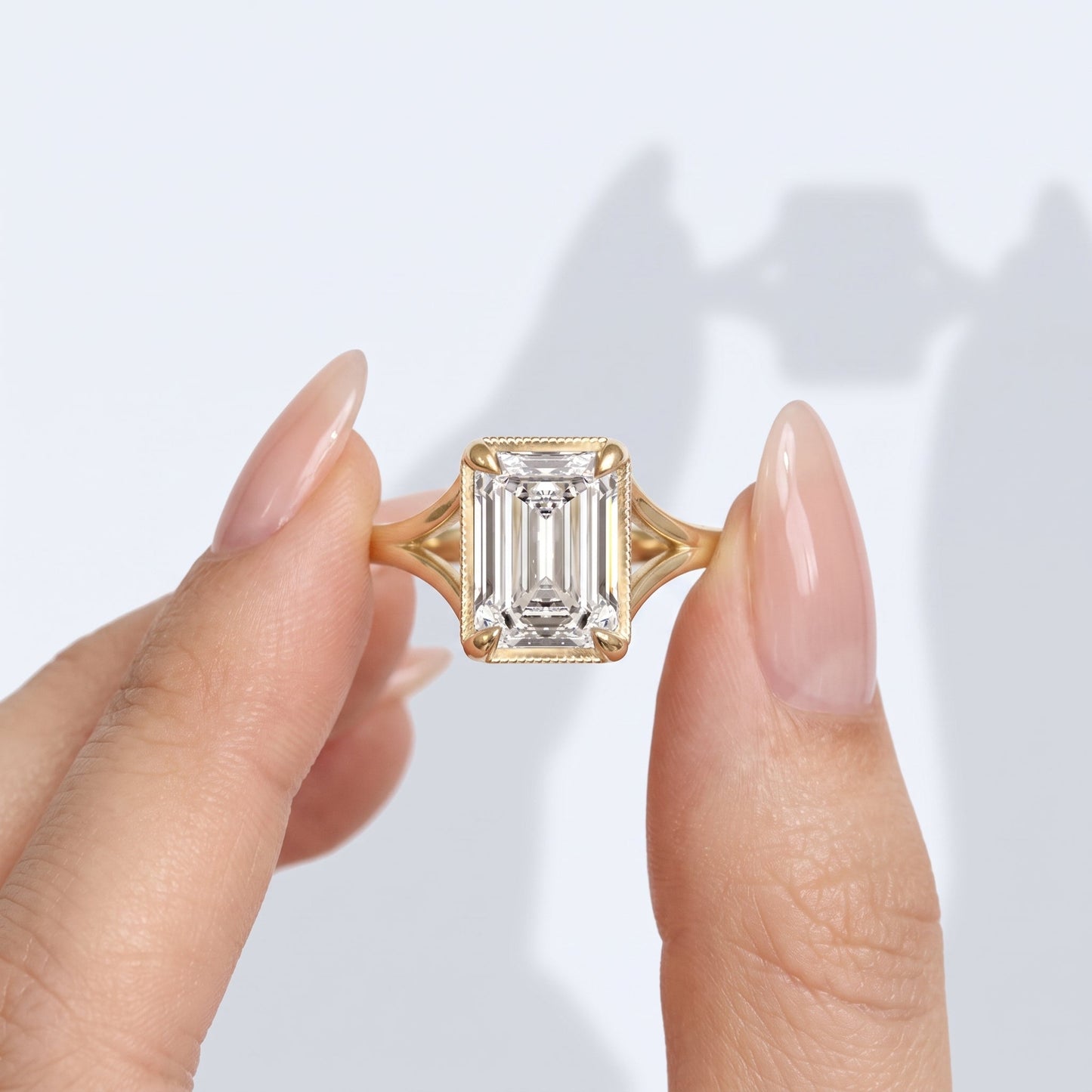 Marquise Swirl Solitaire Engagement Ring – 1 CT Lab Grown Diamond