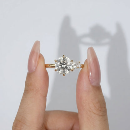 Marquise Swirl Solitaire Engagement Ring – 1 CT Lab Grown Diamond