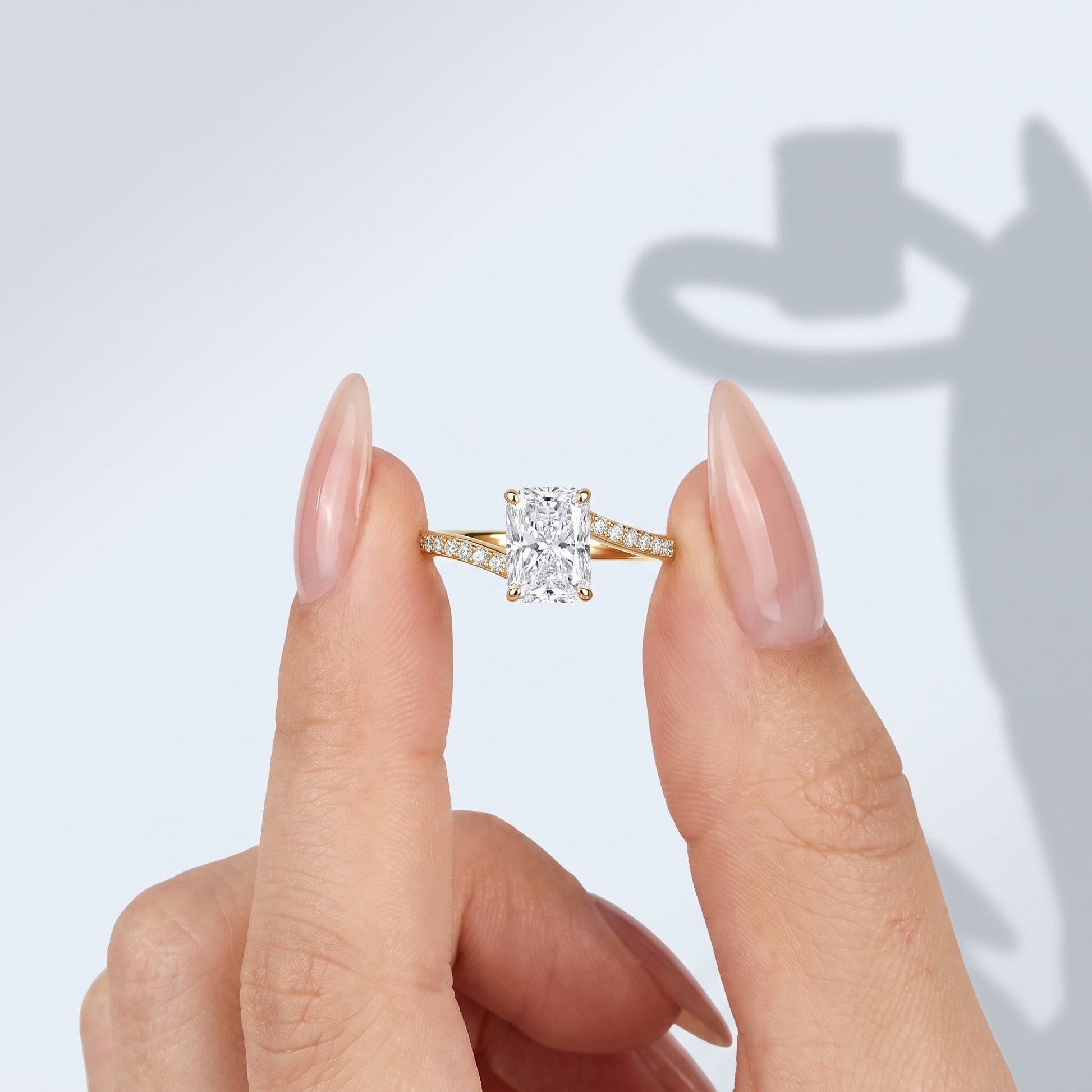 Marquise Swirl Solitaire Engagement Ring – 1 CT Lab Grown Diamond