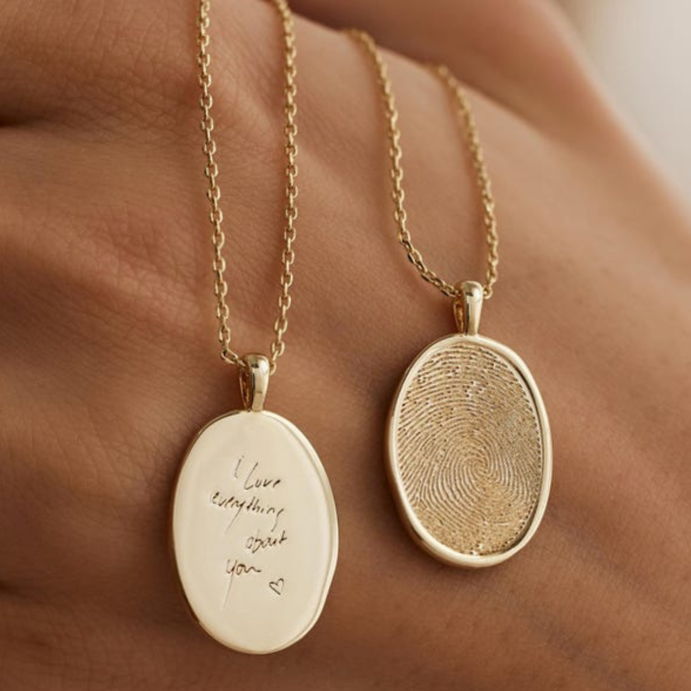 Fingerprint Dog Pendant Necklace