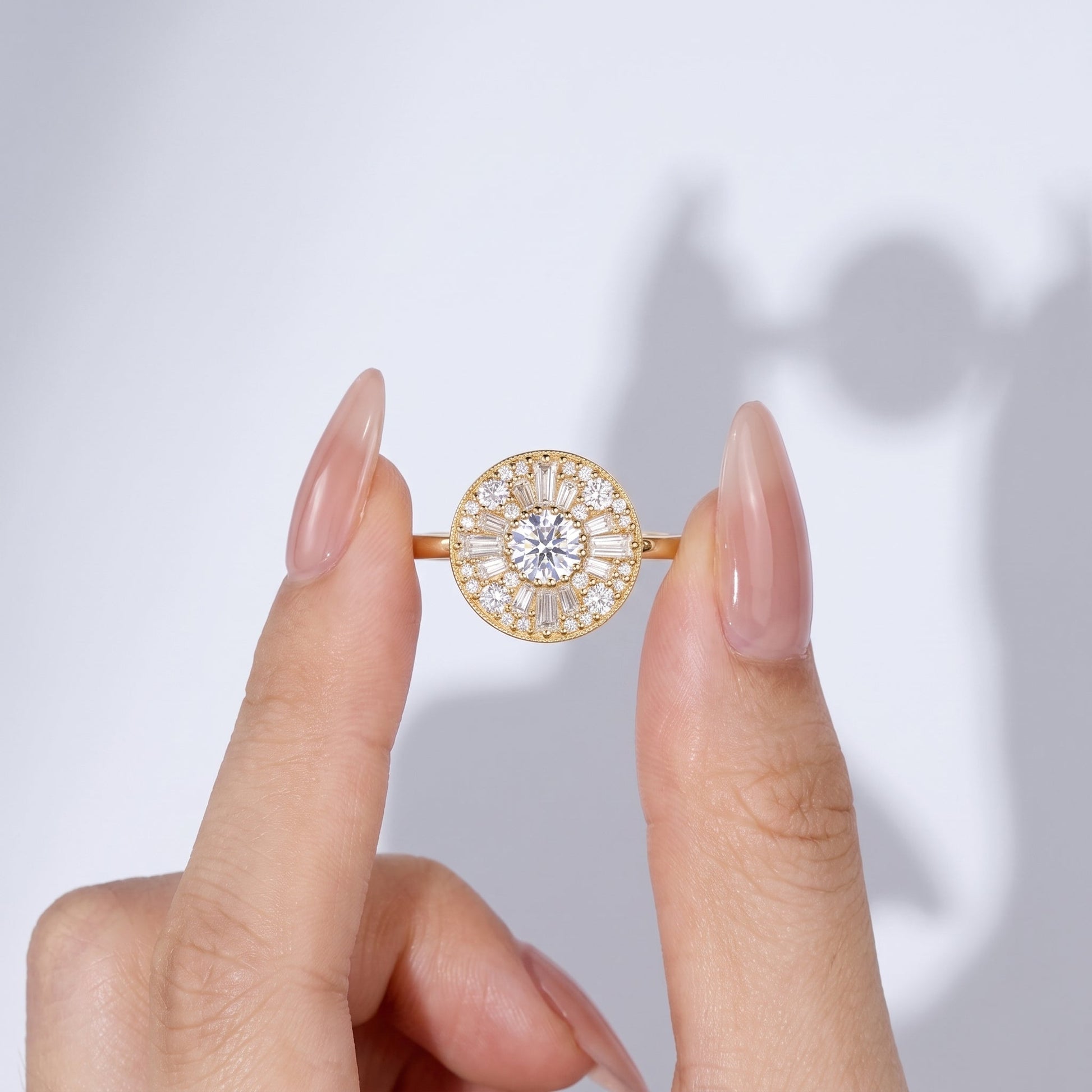 Marquise Swirl Solitaire Engagement Ring – 1 CT Lab Grown Diamond