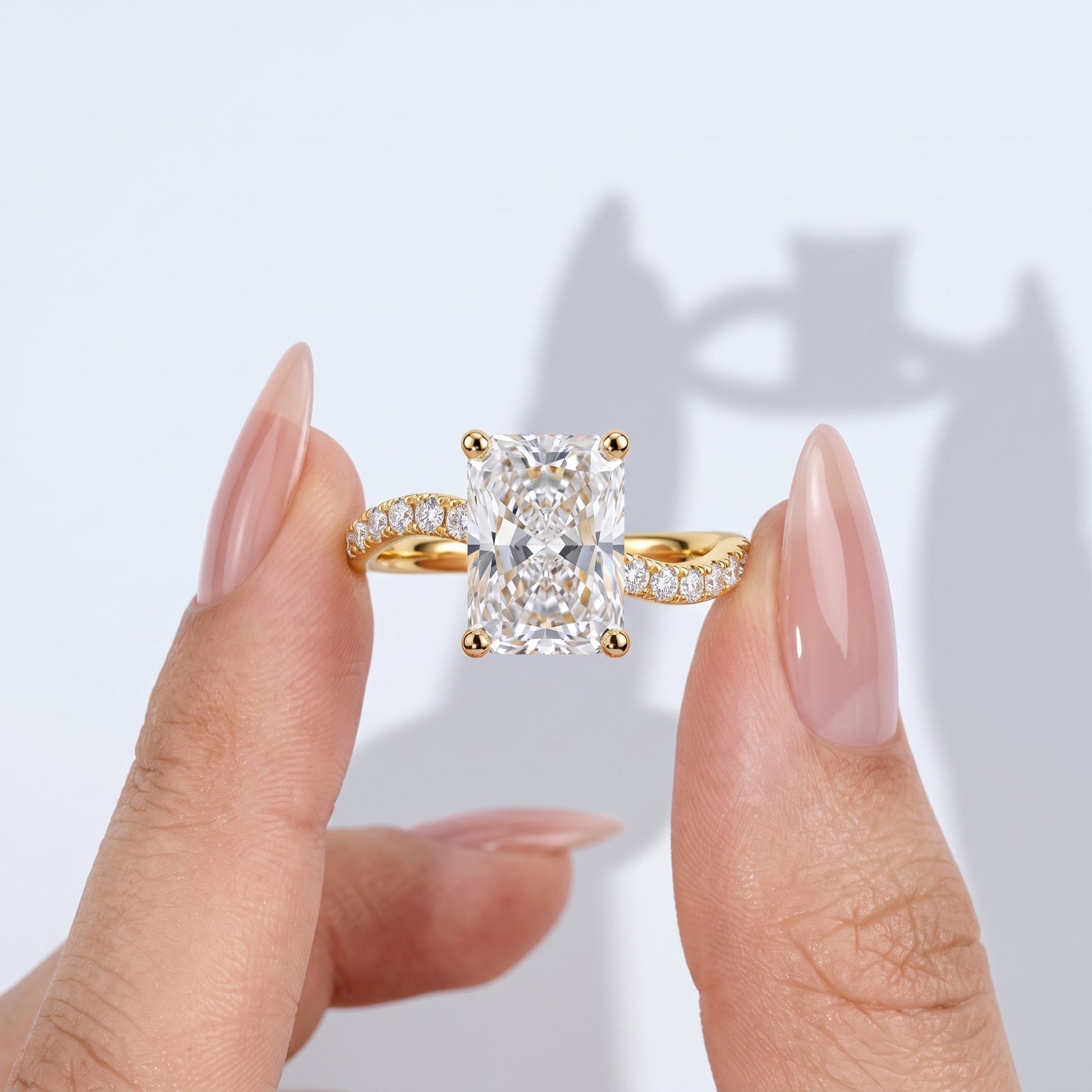 Marquise Swirl Solitaire Engagement Ring – 1 CT Lab Grown Diamond