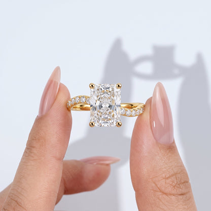 Marquise Swirl Solitaire Engagement Ring – 1 CT Lab Grown Diamond