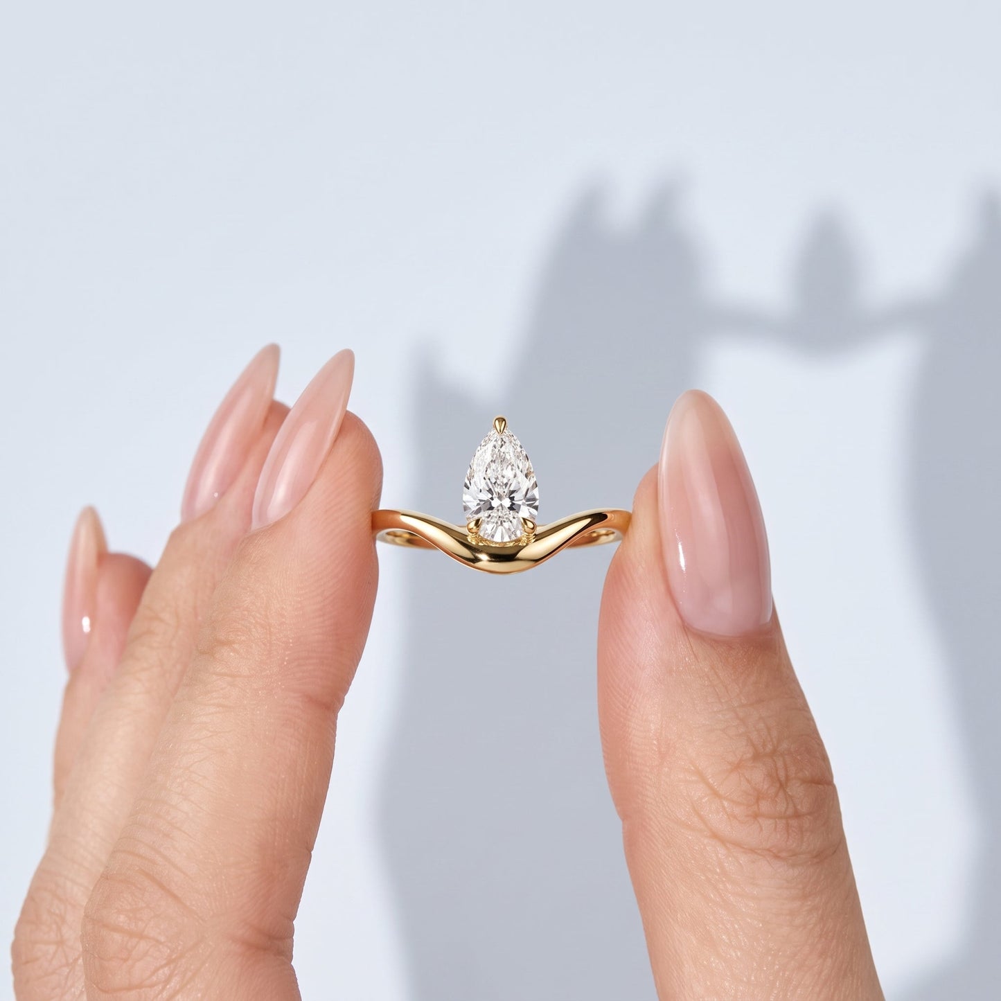 Marquise Swirl Solitaire Engagement Ring – 1 CT Lab Grown Diamond