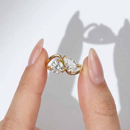 Marquise Swirl Solitaire Engagement Ring – 1 CT Lab Grown Diamond