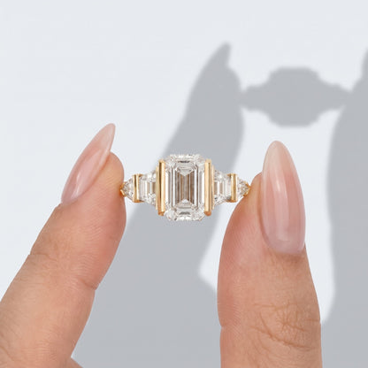 Marquise Swirl Solitaire Engagement Ring – 1 CT Lab Grown Diamond