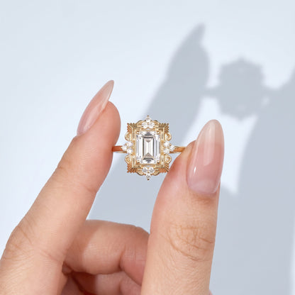 Marquise Swirl Solitaire Engagement Ring – 1 CT Lab Grown Diamond
