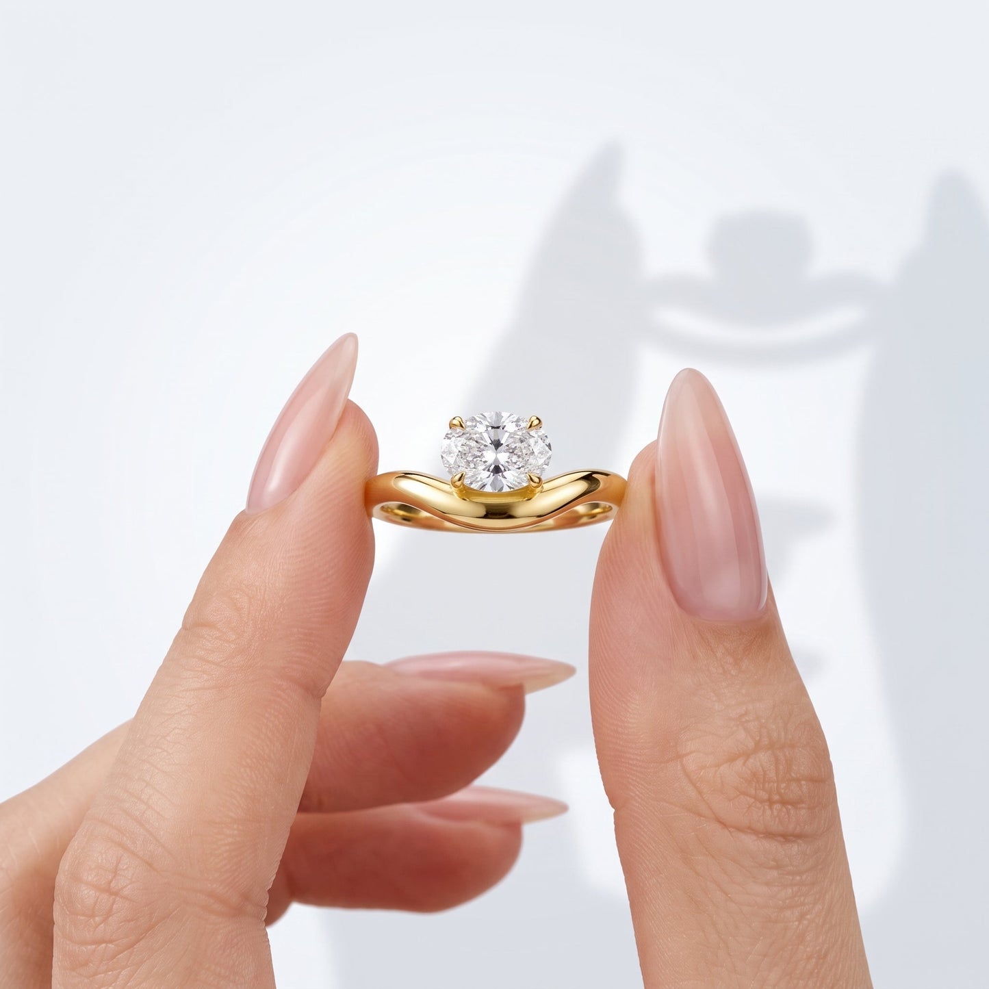 Marquise Swirl Solitaire Engagement Ring – 1 CT Lab Grown Diamond