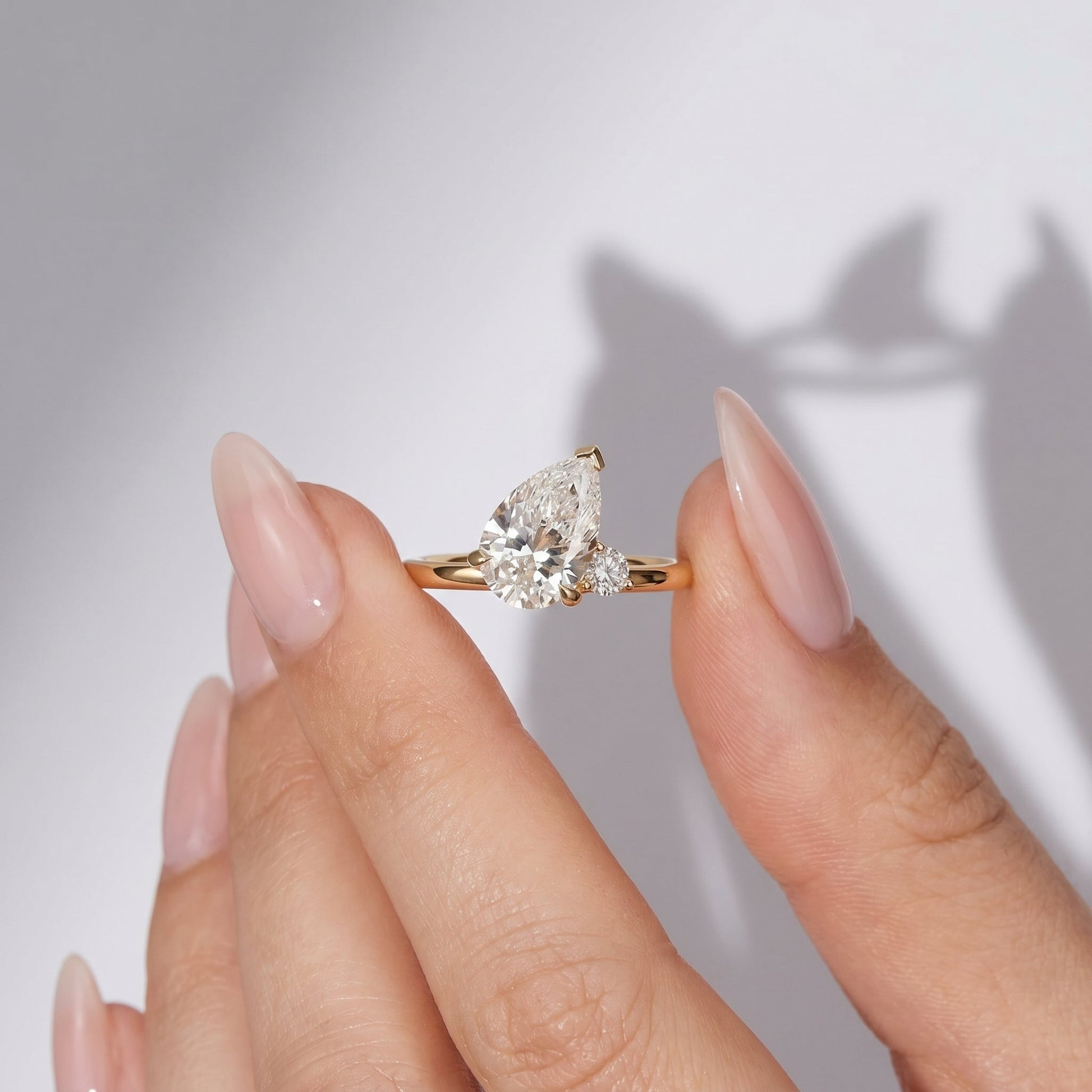 Marquise Swirl Solitaire Engagement Ring – 1 CT Lab Grown Diamond