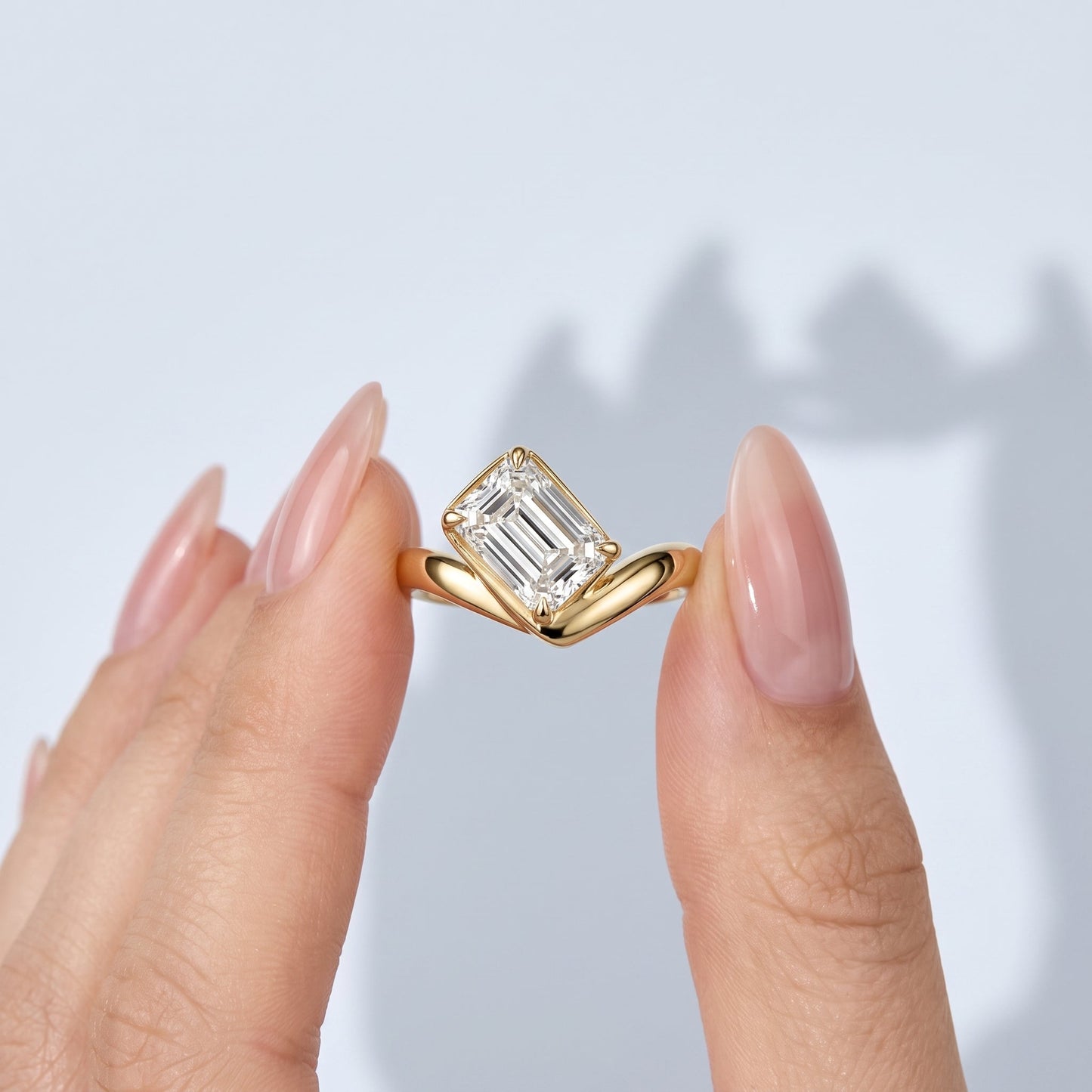 Marquise Swirl Solitaire Engagement Ring – 1 CT Lab Grown Diamond