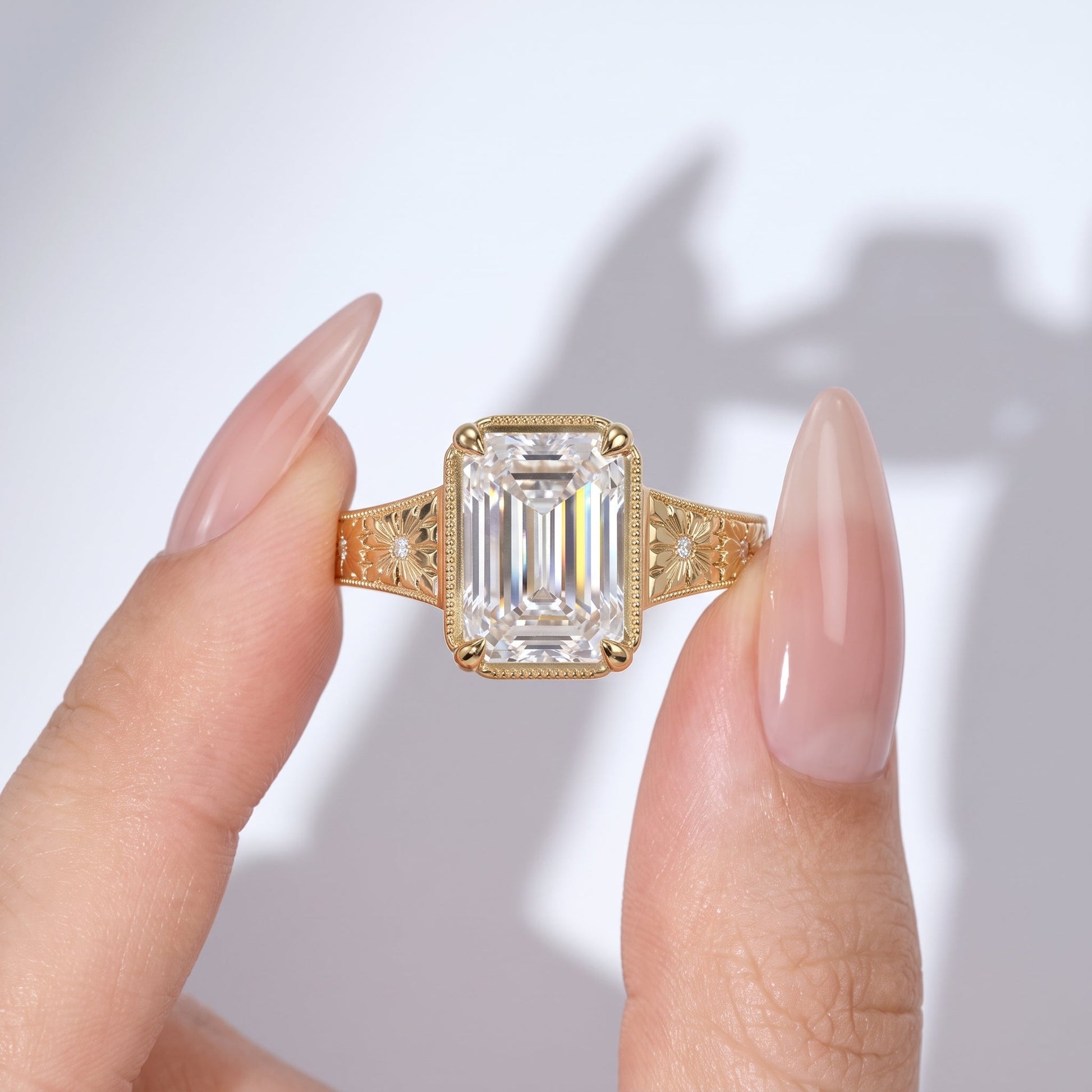 Marquise Swirl Solitaire Engagement Ring – 1 CT Lab Grown Diamond