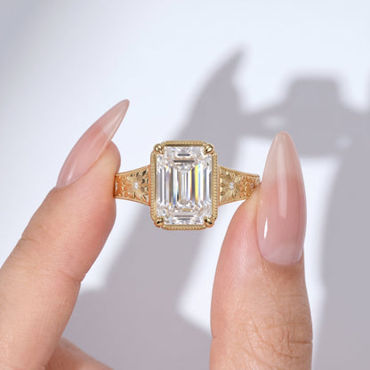 Marquise Swirl Solitaire Engagement Ring – 1 CT Lab Grown Diamond