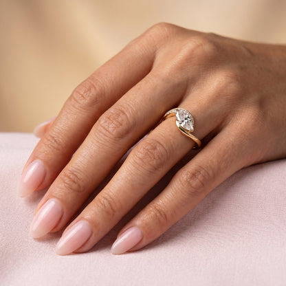 Oval Solitaire Engagement Ring – 2 CT Lab Grown Diamond