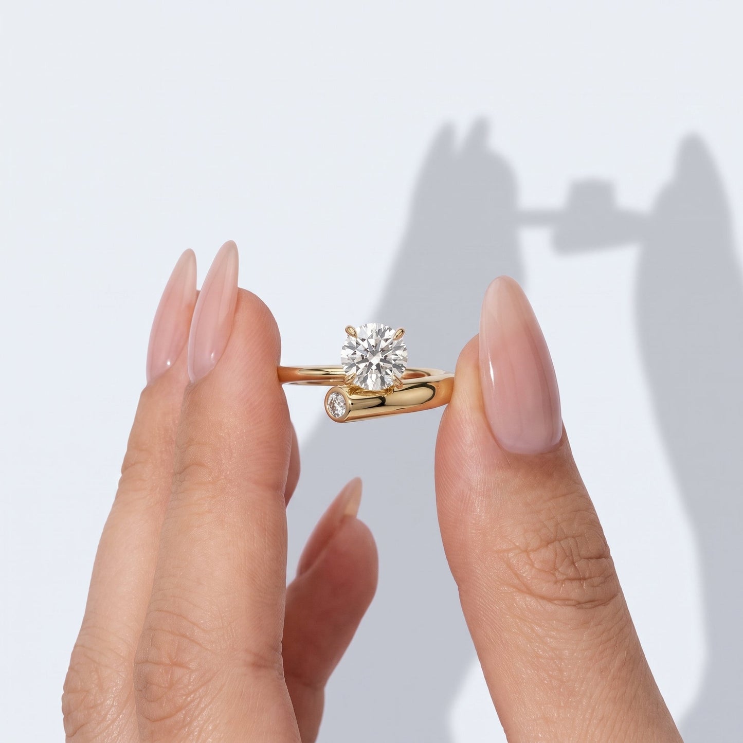 Marquise Swirl Solitaire Engagement Ring – 1 CT Lab Grown Diamond