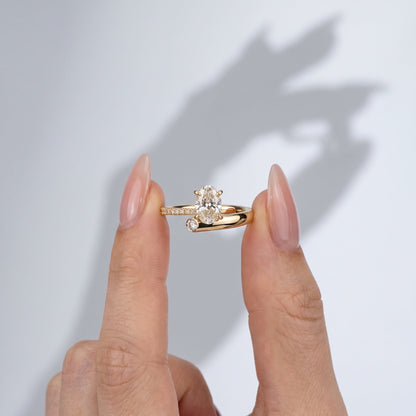 Marquise Swirl Solitaire Engagement Ring – 1 CT Lab Grown Diamond