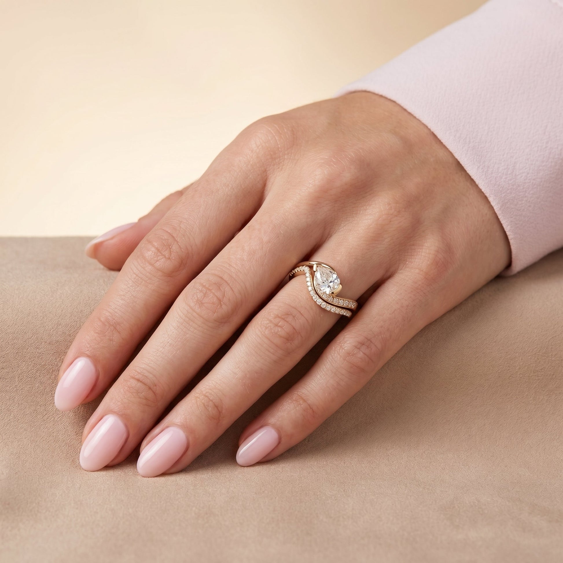 1.0 CT Round Solitaire Moissanite Diamond Bridal Ring Set
