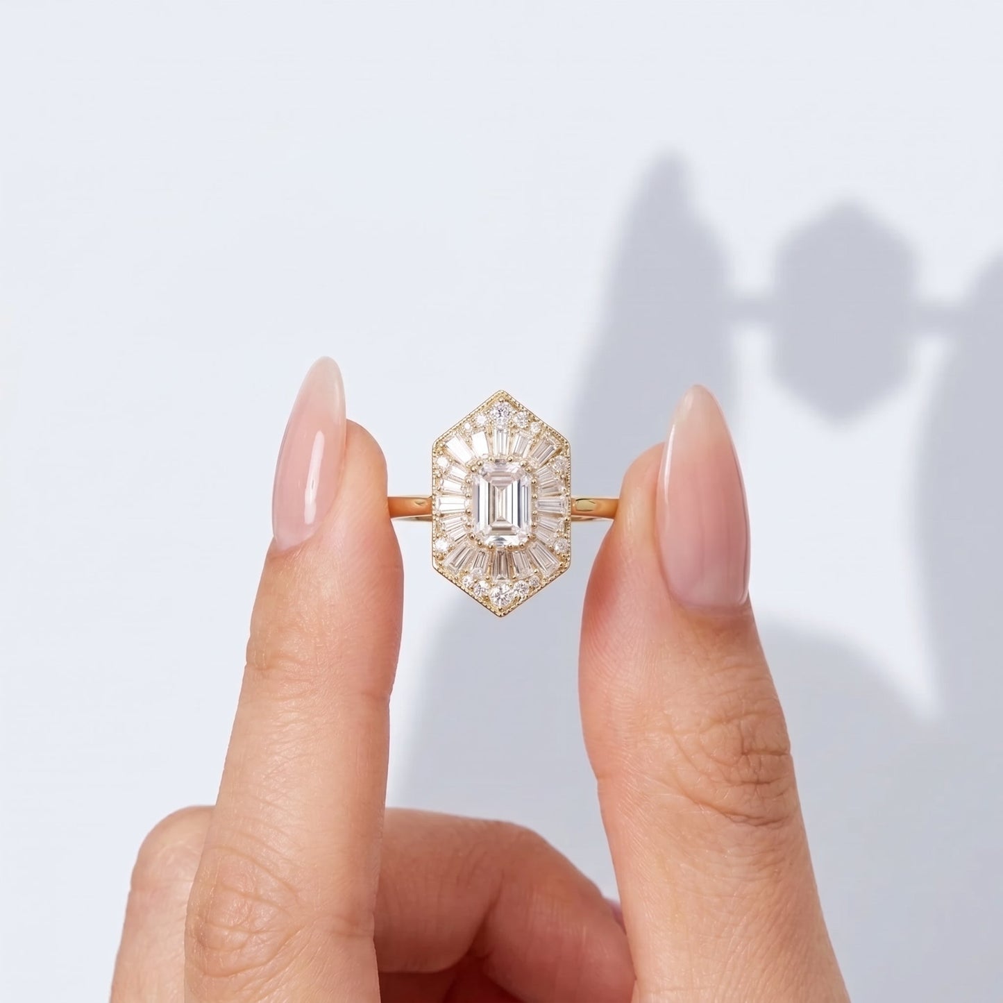 Marquise Swirl Solitaire Engagement Ring – 1 CT Lab Grown Diamond