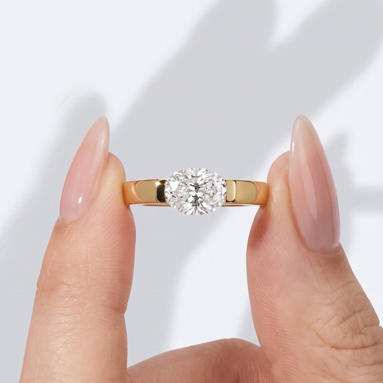 Marquise Swirl Solitaire Engagement Ring – 1 CT Lab Grown Diamond