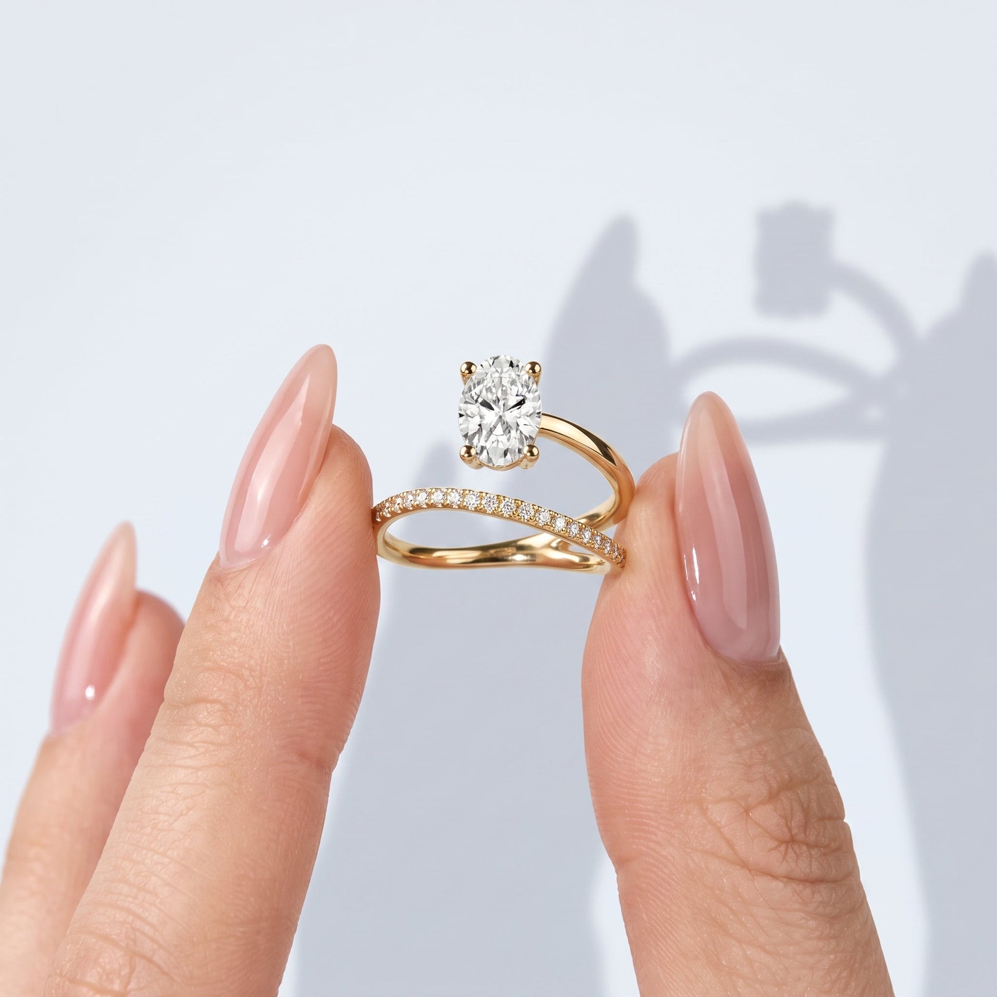 Marquise Swirl Solitaire Engagement Ring – 1 CT Lab Grown Diamond