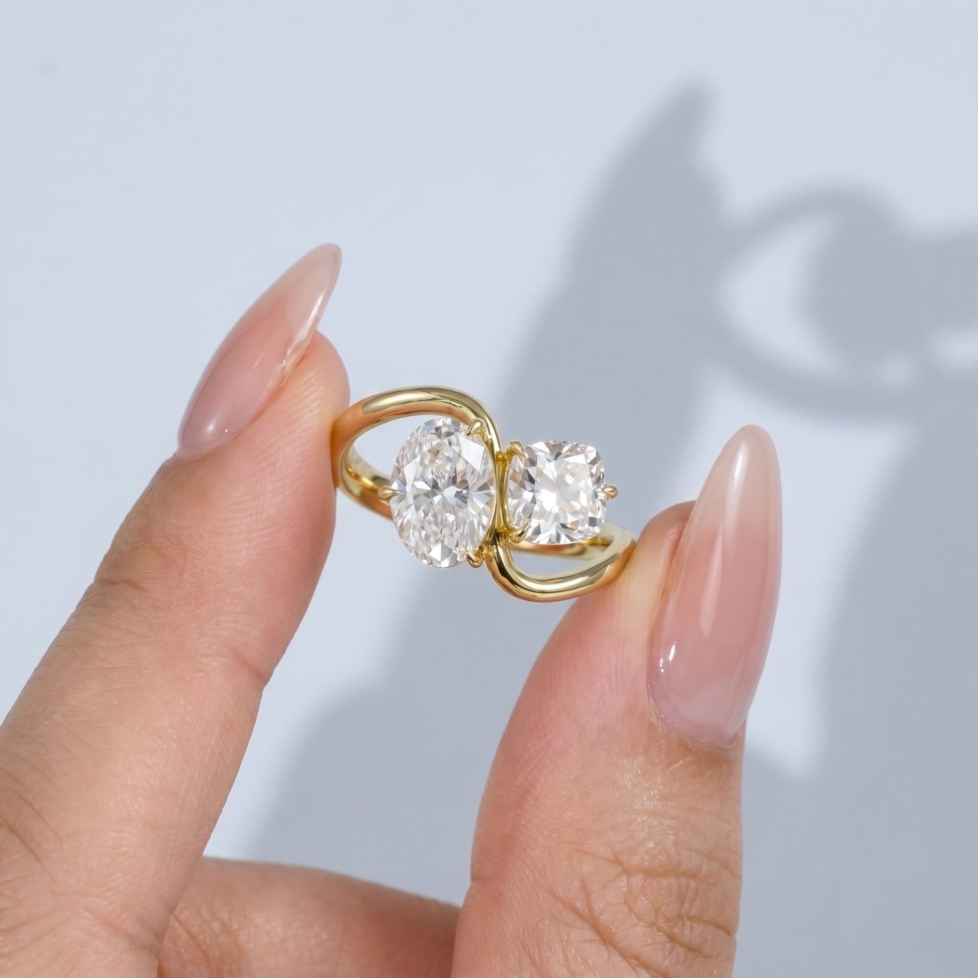 Marquise Swirl Solitaire Engagement Ring – 1 CT Lab Grown Diamond