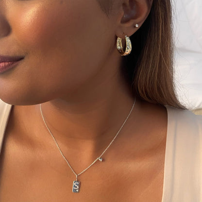 0.45 TCW Round Cut Moissanite Hoops Earrings in Gold 3