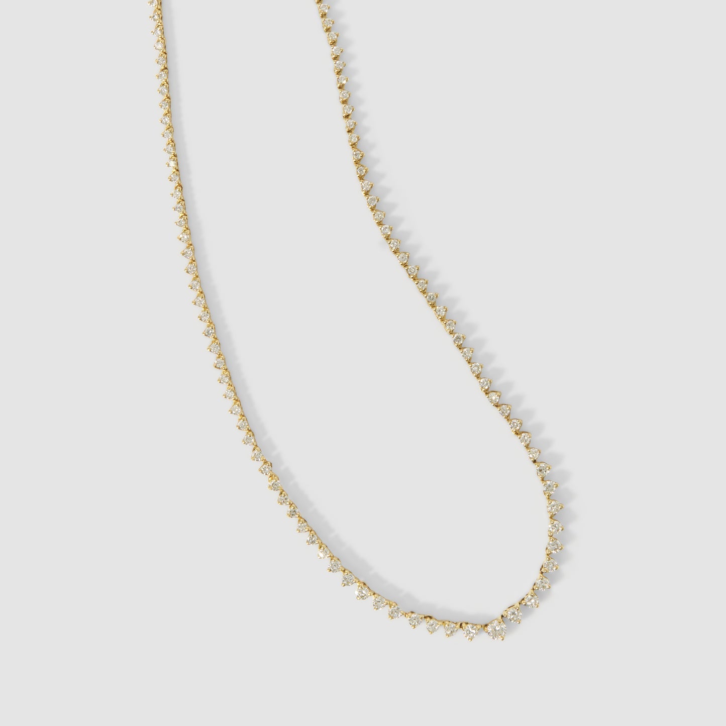 1 TCW Round Shaped Tennis Lab Grown Diamond Necklace