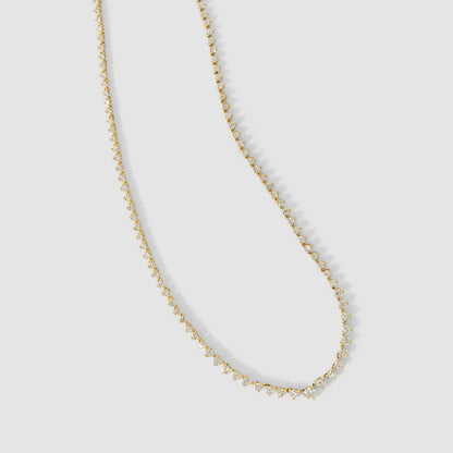 1 TCW Round Shaped Tennis Lab Grown Diamond Necklace