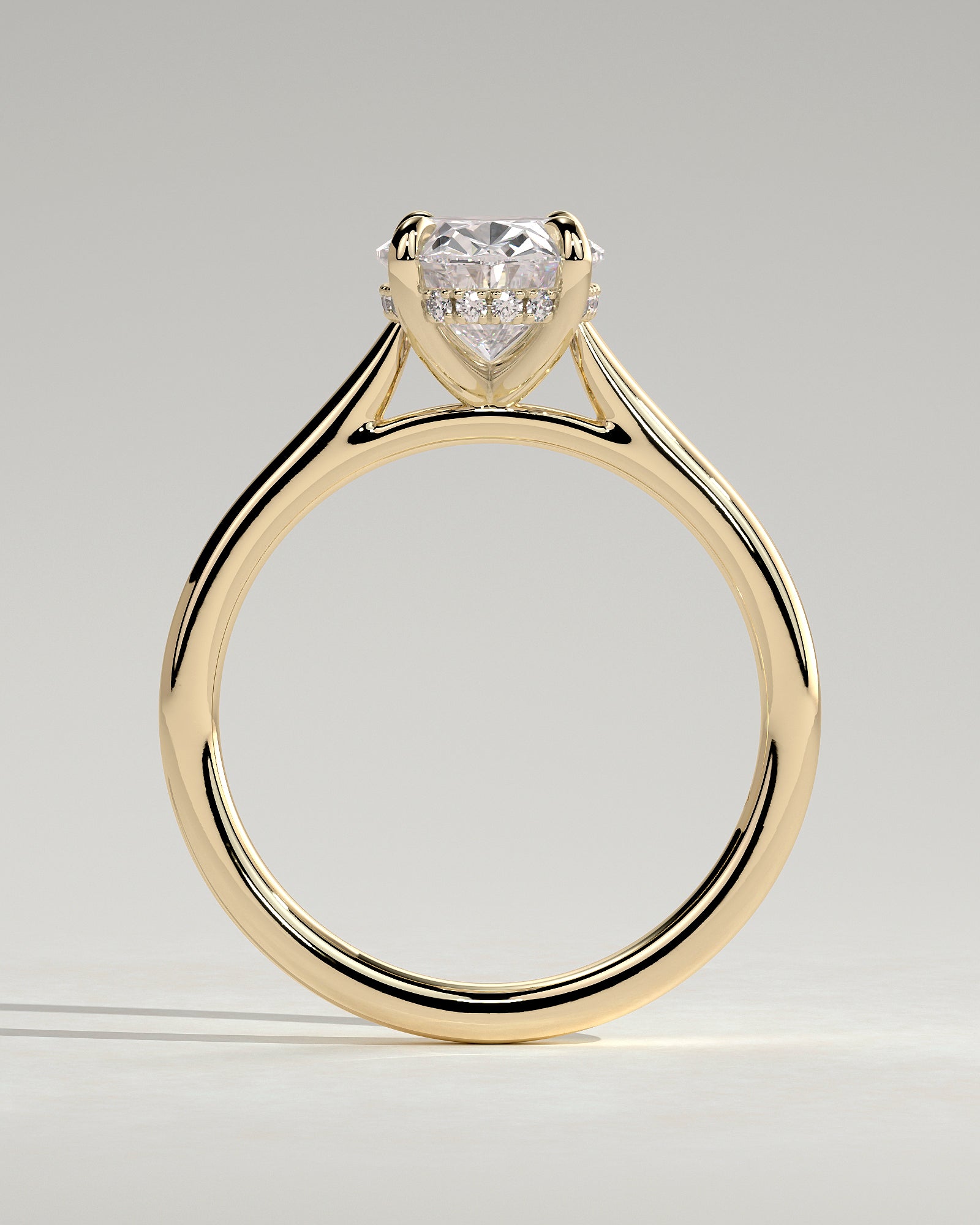 Round Halo, Pave & Split Shank Engagement Ring – 1.93 CT Lab Grown Diamond