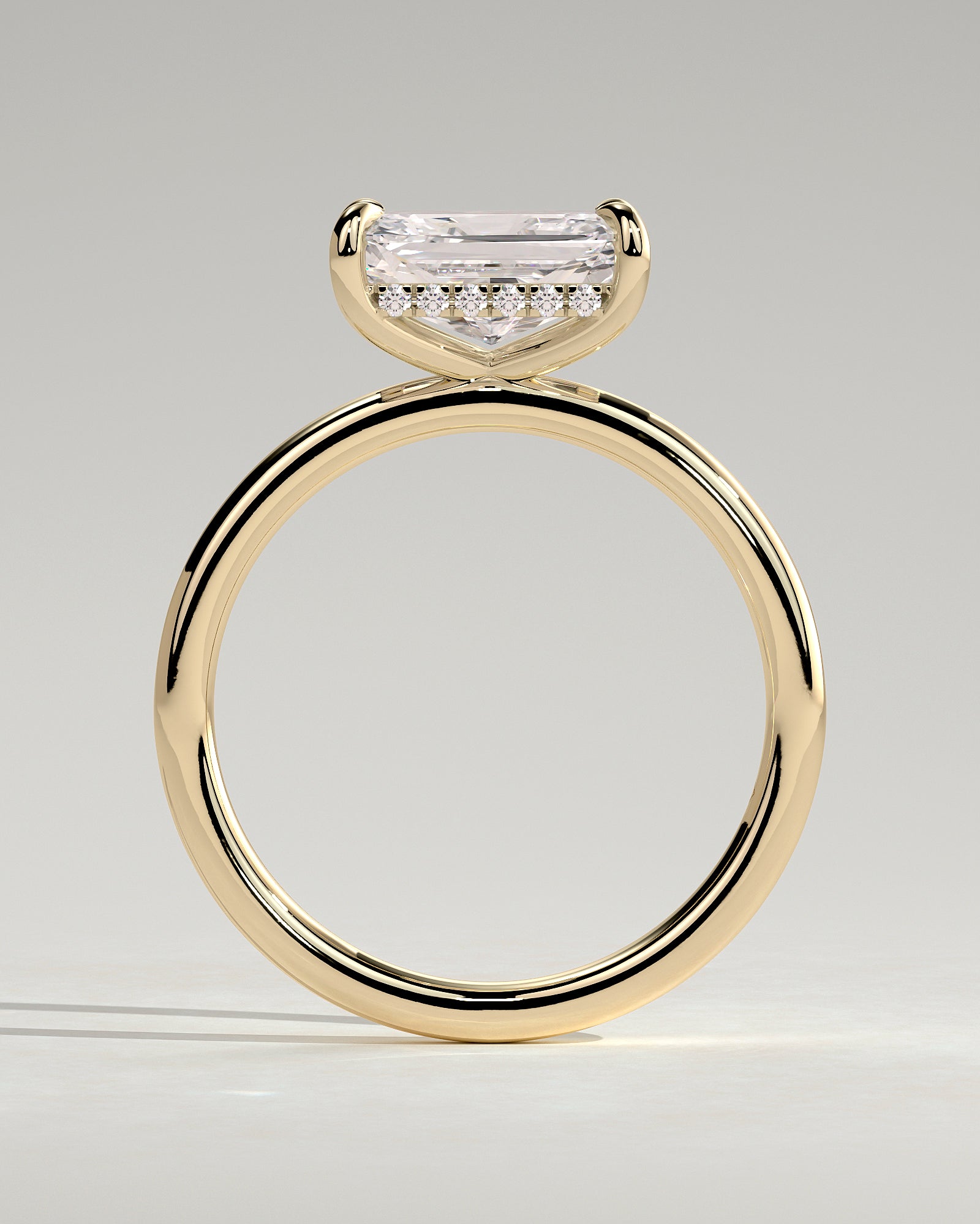 Round Halo, Pave & Split Shank Engagement Ring – 1.93 CT Lab Grown Diamond