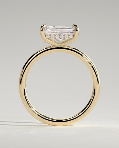 Round Halo, Pave & Split Shank Engagement Ring – 1.93 CT Lab Grown Diamond
