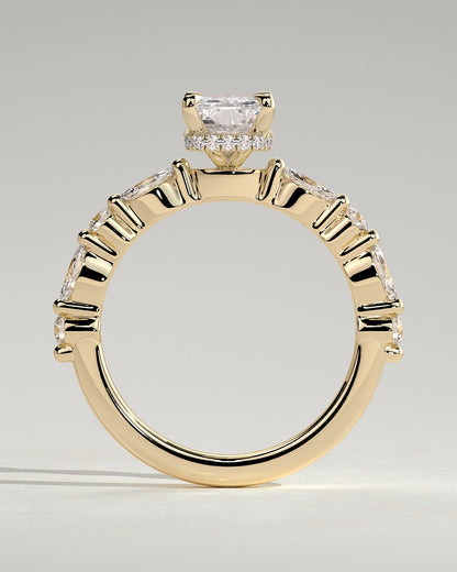 Round Halo, Pave & Split Shank Engagement Ring – 1.93 CT Lab Grown Diamond