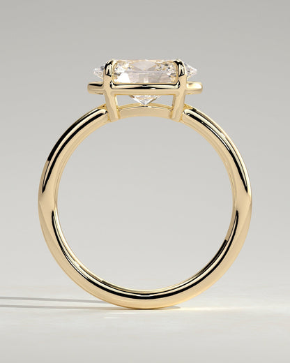 Round Halo, Pave & Split Shank Engagement Ring – 1.93 CT Lab Grown Diamond
