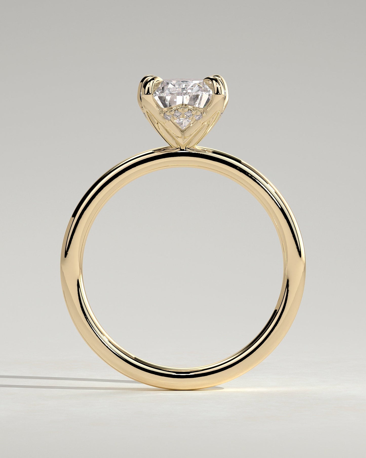 Round Halo, Pave & Split Shank Engagement Ring – 1.93 CT Lab Grown Diamond