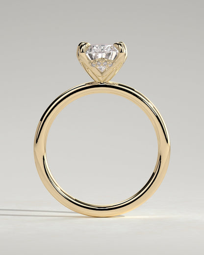 Round Halo, Pave & Split Shank Engagement Ring – 1.93 CT Lab Grown Diamond