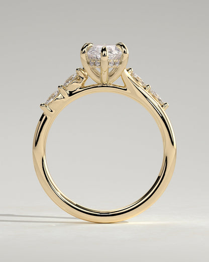 Round Halo, Pave & Split Shank Engagement Ring – 1.93 CT Lab Grown Diamond