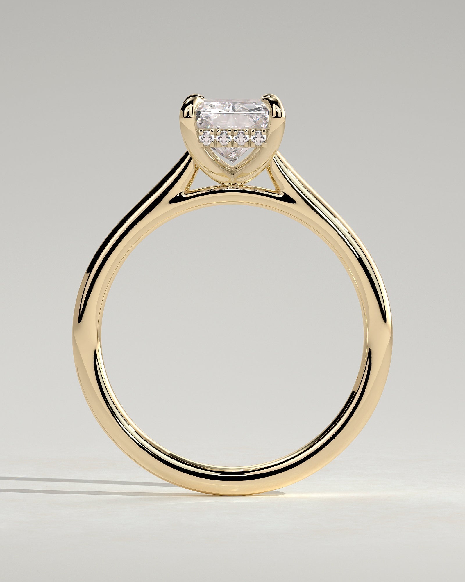 Round Halo, Pave & Split Shank Engagement Ring – 1.93 CT Lab Grown Diamond