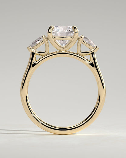Round Halo, Pave & Split Shank Engagement Ring – 1.93 CT Lab Grown Diamond