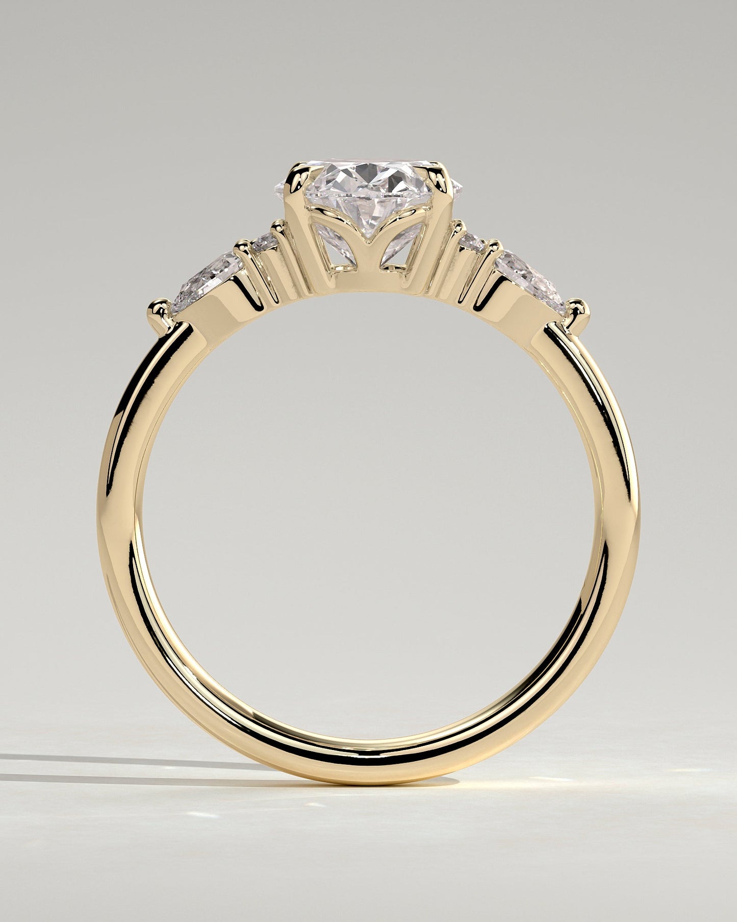 Round Halo, Pave & Split Shank Engagement Ring – 1.93 CT Lab Grown Diamond